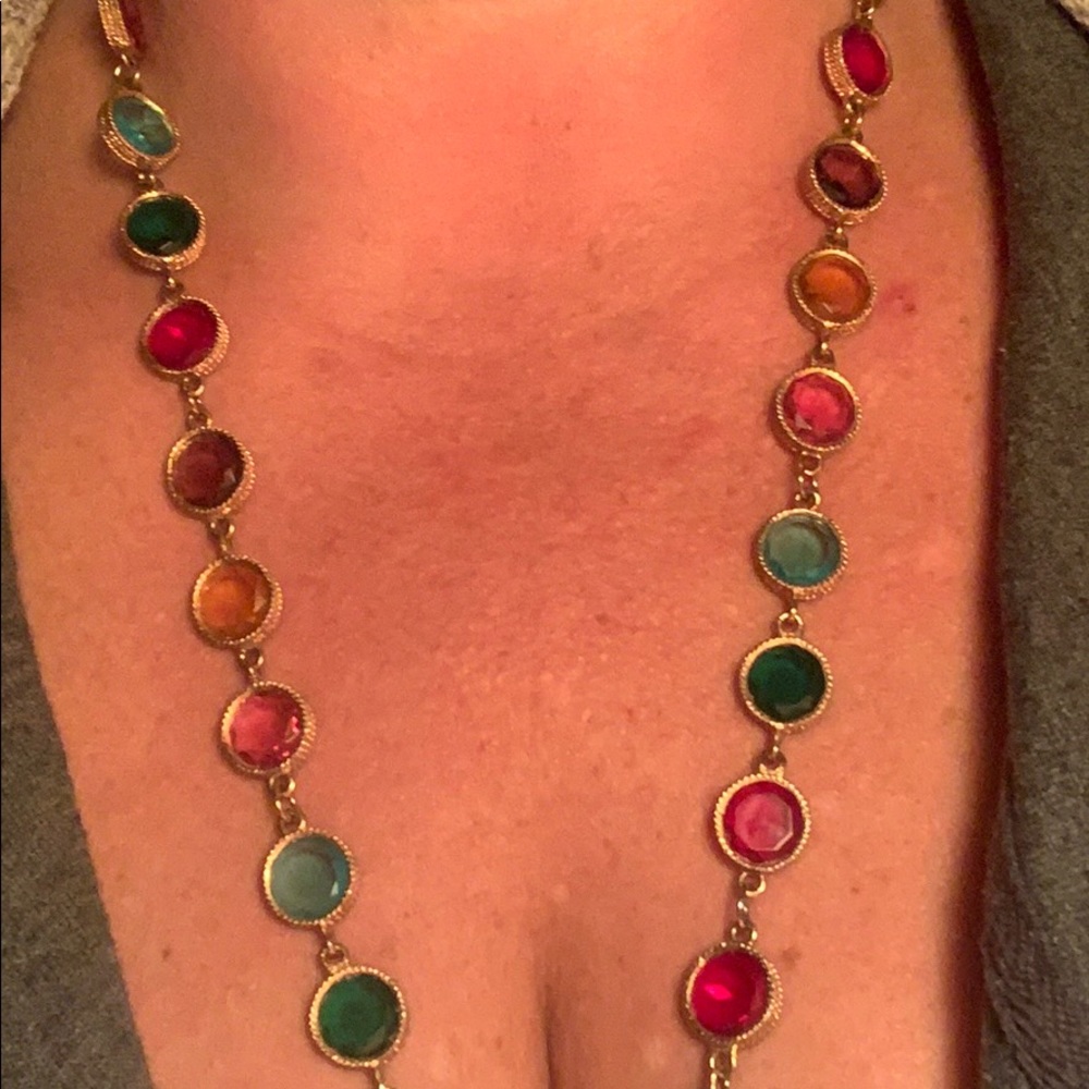 Italian/Venetian(?) glass multicolored necklace